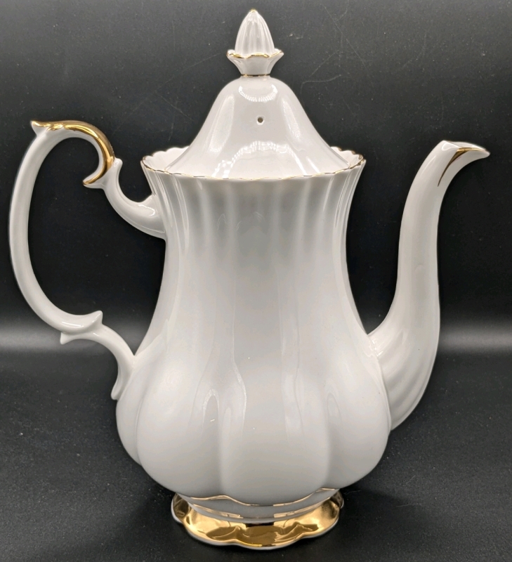 Fantastic Vintage Royal Albert Val D'Or Bone China Coffee Pot | 9.5" Tall