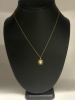 White Opal Filigree Sterling Gold over Pendant with Chain - 2