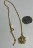 White Opal Filigree Sterling Gold over Pendant with Chain - 4