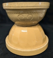 2 Large Heavy Duty Stoneware Potato Bowls incl Medalta 10 & One Stamped Just "10" | 10.5" Duam x 4.75" Tall & 11" Diam x 5" Tall