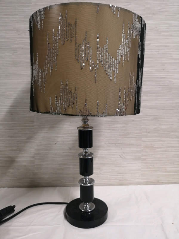 Sequin Shade Lamp - Working 24.5" Tall