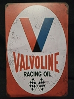 New | Valvoline Racing Oil Metal Wall Sign ( 8" x 12" )