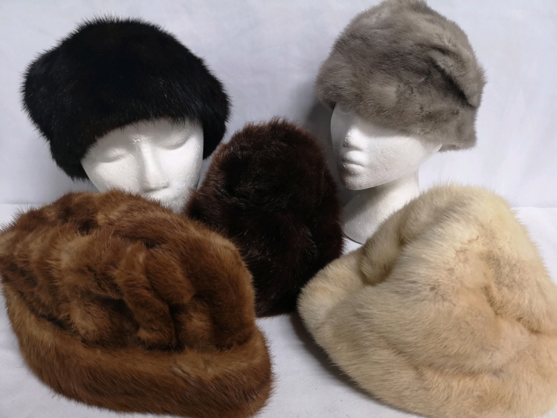 5 Vintage Fur Hats