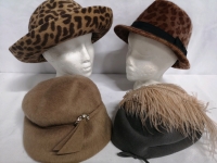 4 Vintage Ladies Hats