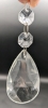 Large Assortment of Hanging Lightweight Glass Chandelier Pendalogues & Larger Heavy Round Faceted Prism | 2.5" - 7.75" Long | Round One is 1 5" Tall - 5