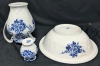 Antique "Flow Blue" Huron F Winkle & Co Ltd England Transferware / Whieldon Ware Pitcher, Washbasin & Vase - 3
