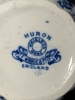 Antique "Flow Blue" Huron F Winkle & Co Ltd England Transferware / Whieldon Ware Pitcher, Washbasin & Vase - 5