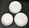 Vintage Fire King Milk Glass Pie Plates: 9.25", 10" & Anchor Hocking Fire King 9.8" Dinner Plate - 2