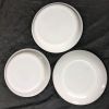 Vintage Fire King Milk Glass Pie Plates: 9.25", 10" & Anchor Hocking Fire King 9.8" Dinner Plate - 3