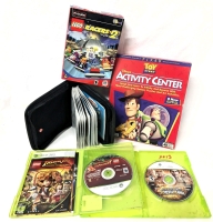 Vintage CD ROM Computer Games incl Disney Toy Story Activity Center & Lego Racers 2, Folio of CD Games + 2 XBox 360 Games