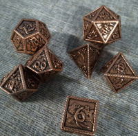 New Haomeja 7 Dice set D20, D6, D8, D12 D100 Metal Metal Dice