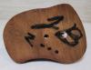 MCM Teak Whale Fin Home Decor , measures 7 1/4" tall - 3