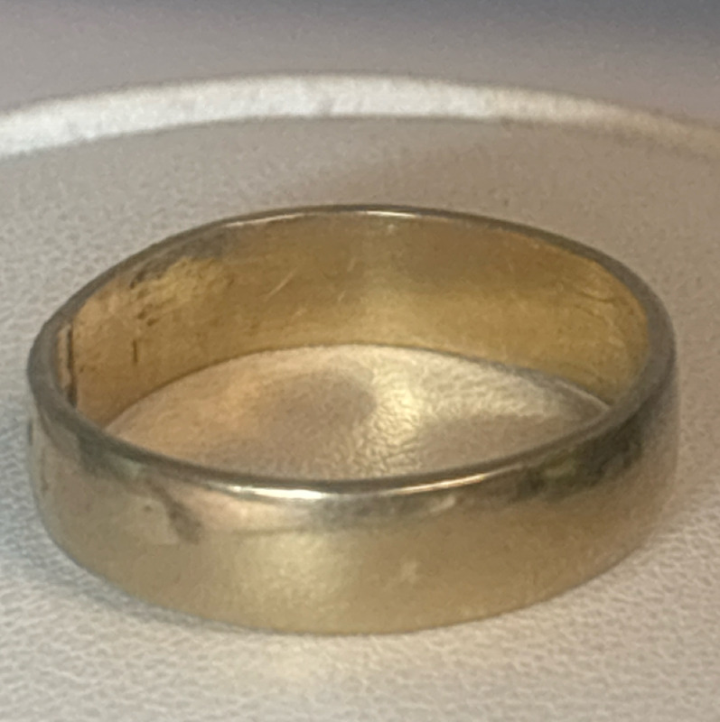 14K Yellow Gold Wide Band Ring<br/>Size 12