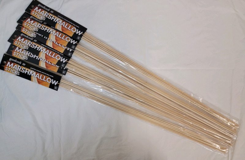 New - Campfire Marshmallow Sticks , 6 Packs , 8 Per Pack . Measures 32" long