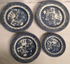 Vintage Churchill Willow Plates + Johnson Bros. Nappies - Made in England - 2