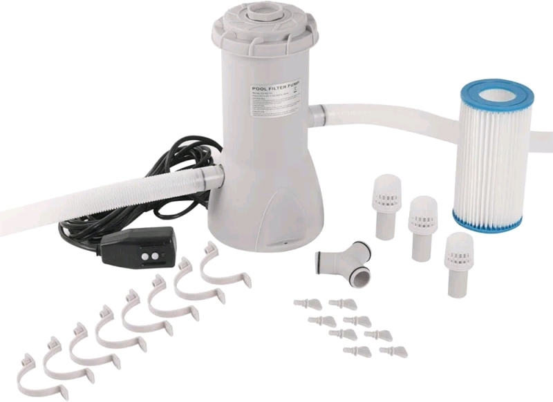 New - TonGass Above Ground 1,000 GPH Pool Filter Pump - with Air Release Valve and Sediment Flush Valve