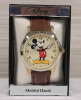 Walt Disney Mickey Mouse Wrist Watch with Brown Simulated Leather Band - 2