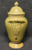 Home Decor Ceramic Urn with Lid . Measures 17" tall . Crazing Present - 2