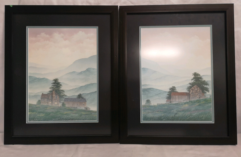 2 Framed Prints Country Home - Artist Anthony Bottanelli - 17.75" Wide and 22" Tall