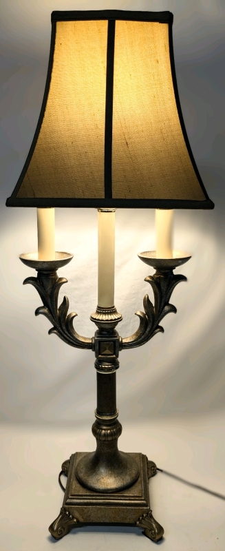 Vintage Footed Table Lamp | 29.25" Tall