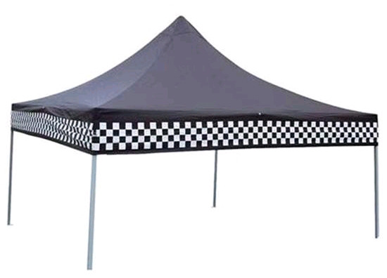 10'×10' Black with Checkered Flag on Edge Canopy Cover , Used Once . No rips or tears