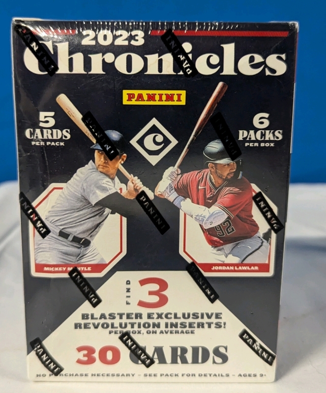 New Sealed 2023 Panini Chronicles Baseball Cards. 6 Packs Of 5 Cards Per Box. 30 Cards Total