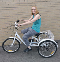 Adult 3-Wheel Trike Bike with Basket - 7 Speed