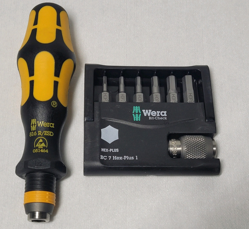 WERA Multi- Bit Screw Driver & WERA BIT-Check 7 HEX-Plus Set - New