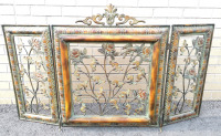 Vintage Metal Decorative Fireplace Screen