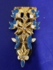 Lot of vintage goldtone and rhinestone brooches - 6