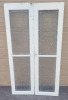 Vintage Leaded Glass Cabinet Doors , Pair . Each door measures 15 7/8"×58" . - 2