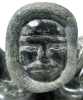 WOWZA! Large Vintage Soapstone Carving of a Kneeling Inuit with Seal | Canada | 10.25" x 6.5" x 14" Tall | Serial No. 99040186 - 2