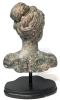 Large Vintage Bronze-Tone Spelter Bust of a Woman on Wood Stand | 20" Tall - 4