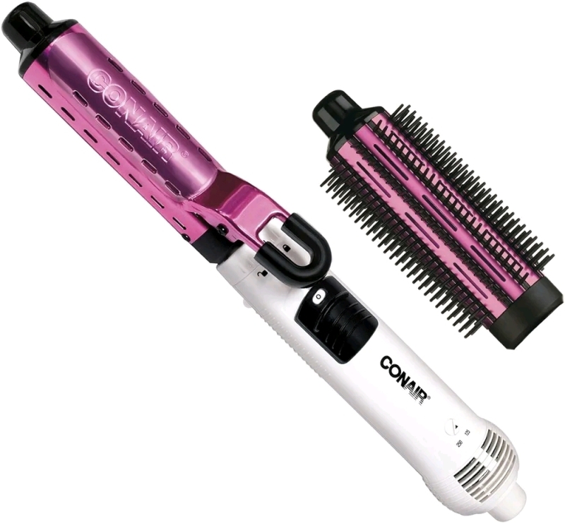 As New Conair Hot Air Curling ziron and Brush.