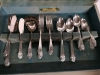 63 pc's Vintage Rogers Oneida Silver plate Flatware - Plantation Pattern in Case - 2