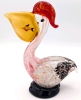 Stunning Vintage Murano-Style Art Glass Pelican (With Mid-Gulp Fish!) | 7.25" Tall