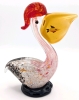 Stunning Vintage Murano-Style Art Glass Pelican (With Mid-Gulp Fish!) | 7.25" Tall - 3