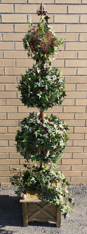 Decorative Faux Ivy Topiary Plant - 64" Tall & 14" Wide