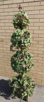 Decorative Faux Ivy Topiary Plant - 64" Tall & 14" Wide