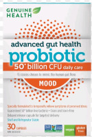 New Sealed | Genuine Health Vegan Advanced Gut Health Probiotics : Mood Supporting Probiotic| 30 Capsules Total Expires: 11/ 2025