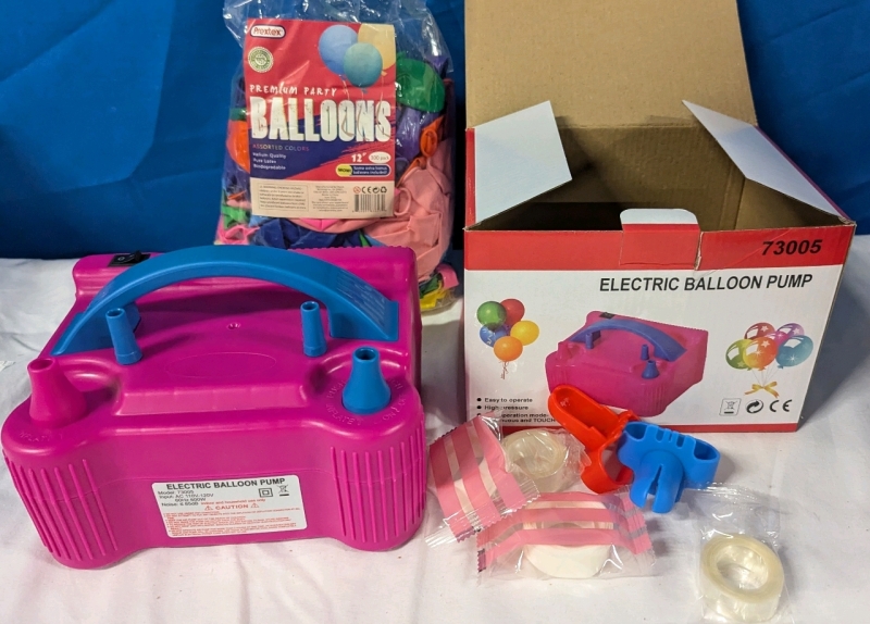 110v Electric Balloon Pump with 200+ Balloons.