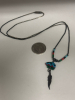 Navajo Sterling Silver Bear and Feather Necklace - 4