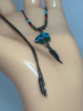 Navajo Sterling Silver Bear and Feather Necklace - 6