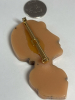 1920’s Hand Carved Bakelite Fashion Women’s Profile Brooch - 2