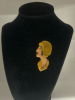 1920’s Hand Carved Bakelite Fashion Women’s Profile Brooch - 4