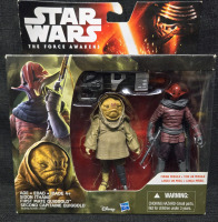 New Sealed* Disney Hasbro | Star Wars: The Force Awakens; Sidon Ithano First Mate Quiggold & Second Capitaine Quiggold 4" Tall Figures