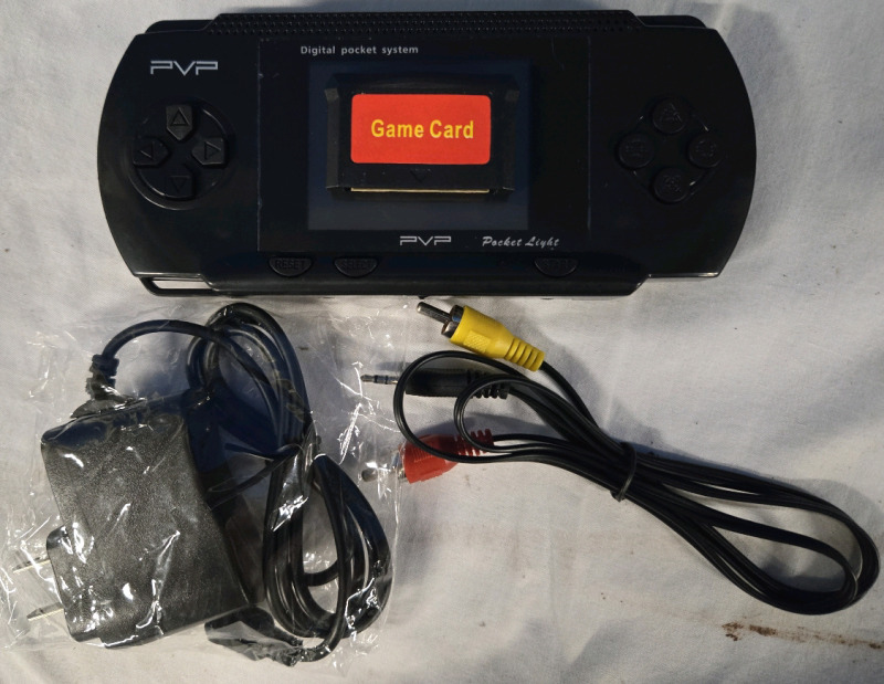 Pvp Pocket Light Handheld Gaming Console With Game Cartridge * Tested/ Not Working *