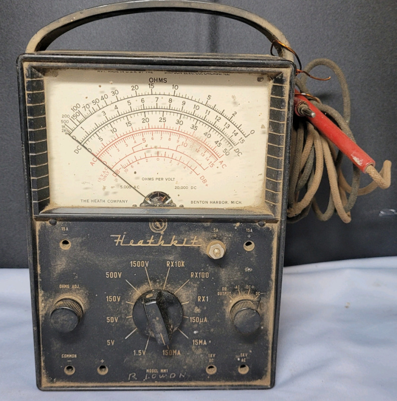 Vintage Heathkit Multimeter , Model MM1 . Untested