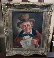 Vintage Framed Painting on Canvas - Albert Strothmann - 14" Wide & 16.5" Tall
