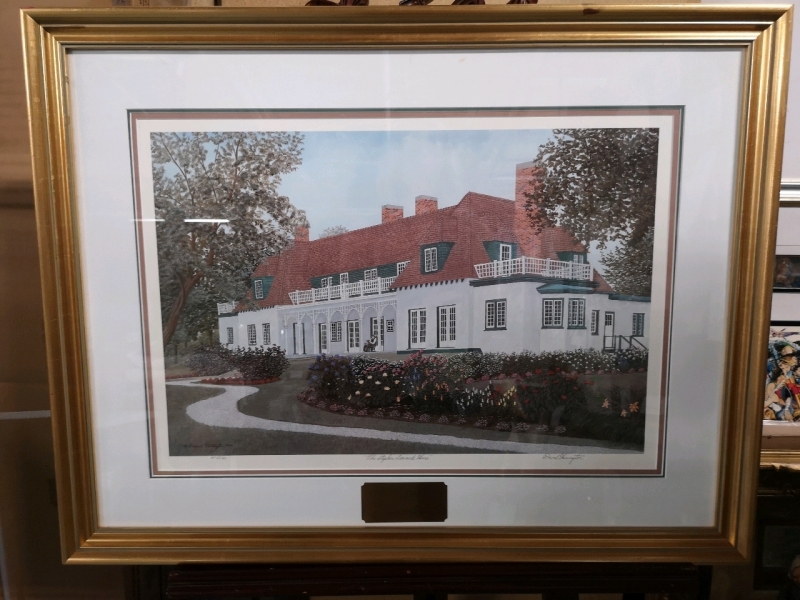 Vintage "The Stephen Leacock Home" Framed Print No. 35/40 - David Harrington with COA